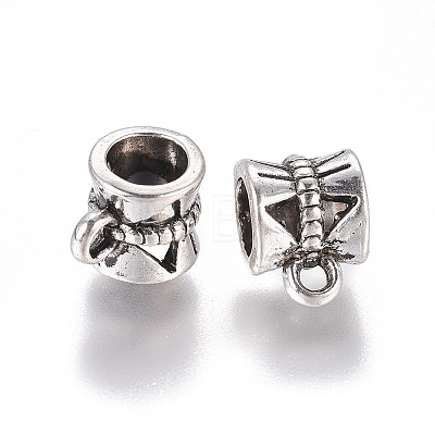 Tibetan Style Alloy Tube Bails LS-TIBE-30047-AS-NR-1