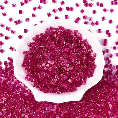 Transparent Inside Colours Glass Seed Beads SEED-T007-11C-1