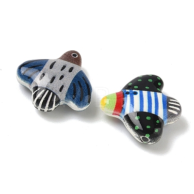 Spray Painted Alloy Beads FIND-Z109-01E-1
