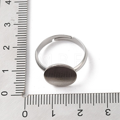 Non-Tarnish 304 Stainless Steel Pad Ring Settings STAS-K278-11D-P-1