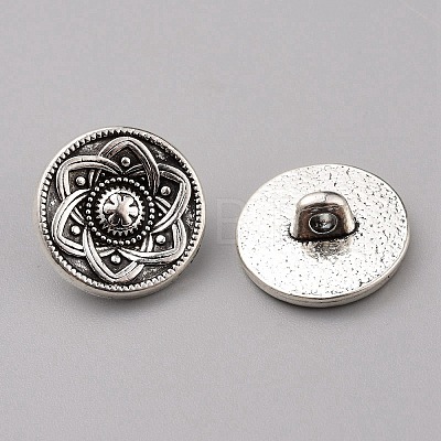 1-Hole Alloy Shank Buttons LS-BUTT-WH0020-22A-1