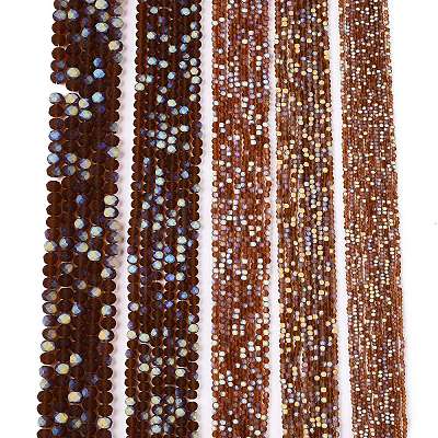 Transparent Glass Beads Strands EGLA-A044-T1mm-MB02-1