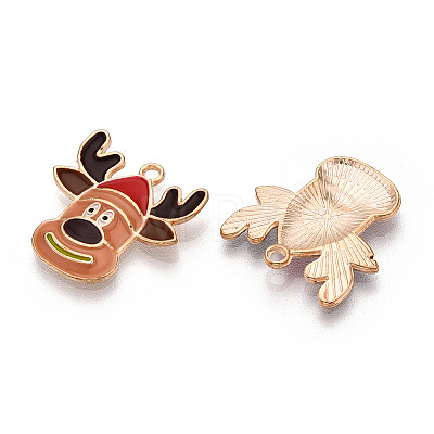 Christmas Theme Alloy Enamel Pendants ENAM-N056-403E-1