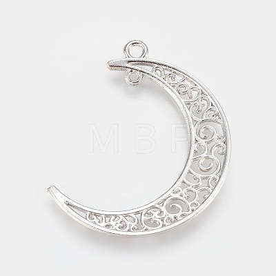 Tibetan Style Alloy Hollow 2-Loop Link Pendants TIBEP-5312-P-LF-1