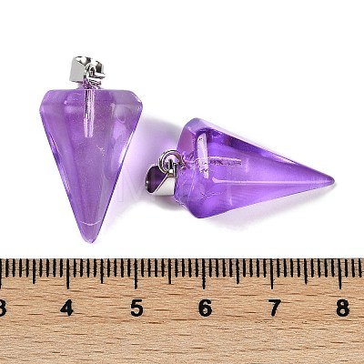 Spray Painted Glass Pendants GLAA-Z007-03B-1