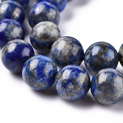 Natural Lapis Lazuli Beads Strands G-E483-17-10mm-1