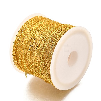 Rack Plating Brass Cable Chains CHC-M001-04G-01-1