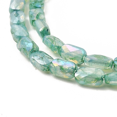 Imitation Jade Glass Beads Strands GLAA-P058-04A-06-1