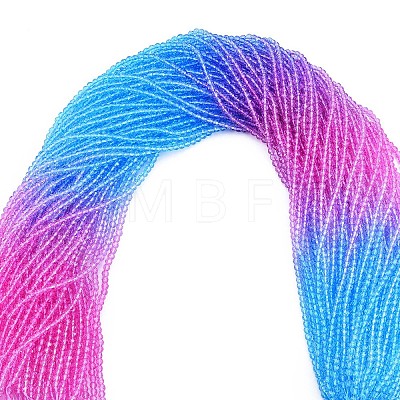 Transparent Glass Beads Strands GLAA-N041-010-02-1