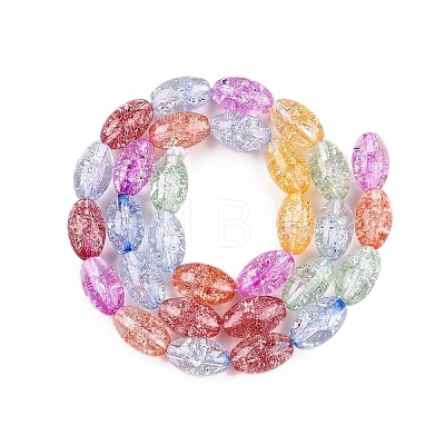 Transparent Crackle Glass Beads Strands GLAA-S192-B-010J-1