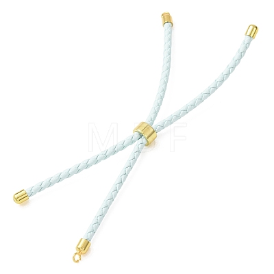 Adjustable Round Braided Microfiber Leather Cord Bracelet Making KK-CBAC260-01G-23-1