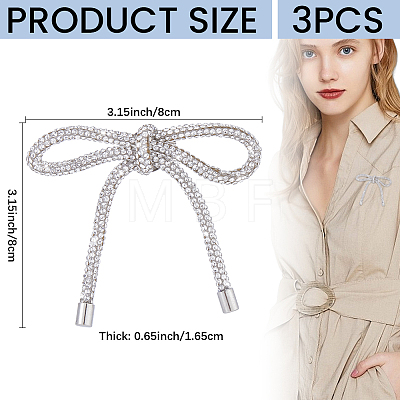 3Pcs Rhinestone Pins AJEW-CP0011-89-1
