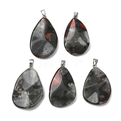 Natural African Bloodstone Pendants GG-K002-05D-1