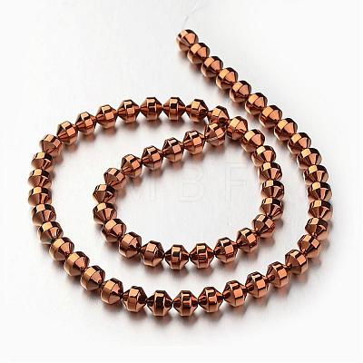 Electroplate Non-magnetic Synthetic Hematite Bead Strands G-F300-31A-1