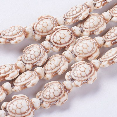 Synthetic Turquoise Beads Strands G-E456-35B-15x18mm-1
