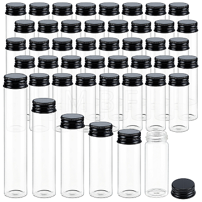 100Pcs 5 Styles Low-boron Silicate Glass Bottles AJEW-WA0004-68-1