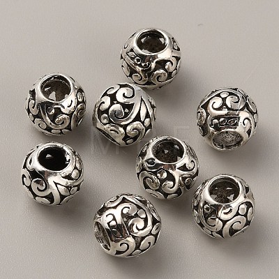 Tibetan Style Alloy European Beads FIND-TAC0002-065B-02-1