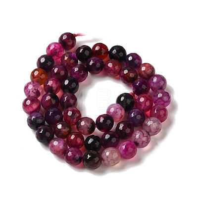 Dyed & Heated Natural Dragon Veins Agate Beads Strands G-P539-A01-09-1