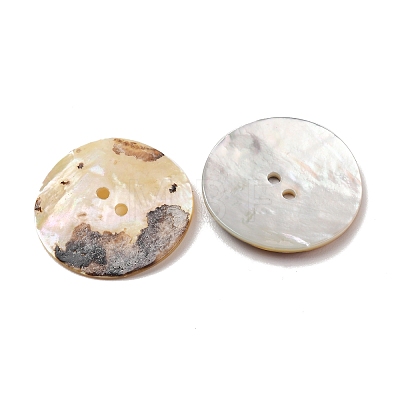 2-Hole Natural Akoya Shell Buttons SH-CBA1323-01B-1
