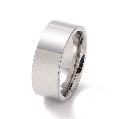201 Stainless Steel Plain Band Ring for Women RJEW-I089-34B-P-1