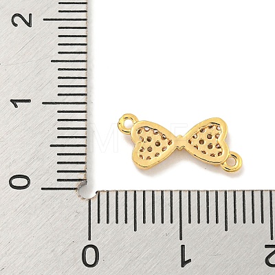 Brass Micro Pave Clear Cubic Zirconia Connector Charms KK-P275-36A-G-1