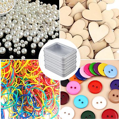 6Pcs Iron Tins Cans CON-CN0001-47-1