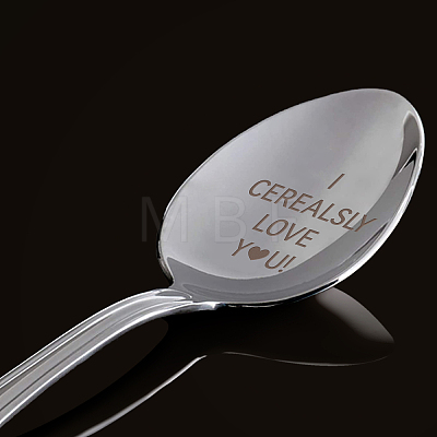 Stainless Steel Spoons Set AJEW-WH0160-023-1