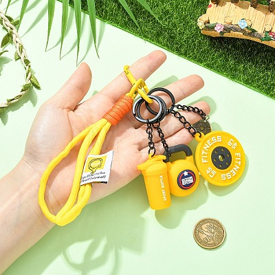 8Pcs 8 Styles Alloy Pendant Decorations HJEW-YW00556-04-1
