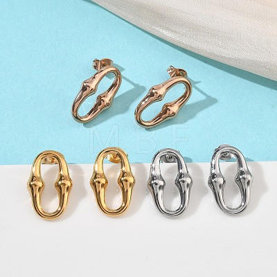 6 Pairs 304 Stainless Steel Stud Earrings EJEW-C180-01-1