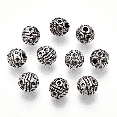Tibetan Style Alloy Beads TIBE-Q063-120AS-NR-1