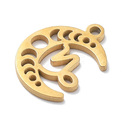 Real 18K Gold Plated 304 Stainless Steel Pendants STAS-R003-02G-02-1