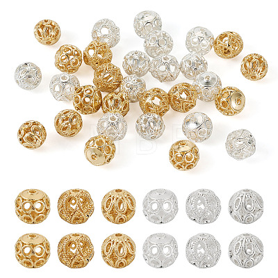  30Pcs 6 Style Brass Beads KK-TA0001-24-1