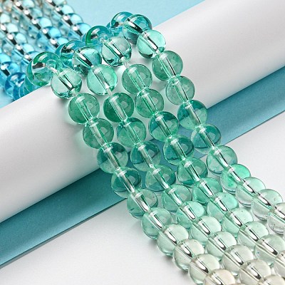 Dyed & Heated Synthetic Quartz Beads Strands G-P502-01B-01-1