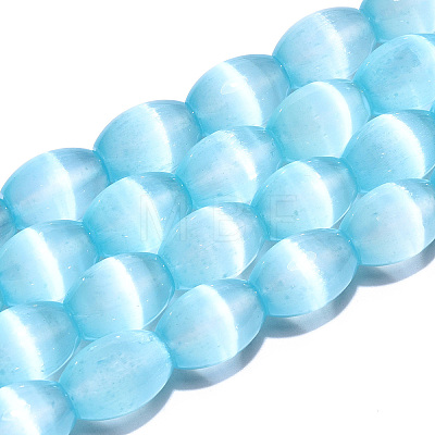 Dyed Natural Selenite Beads Strands G-T138-232C-1