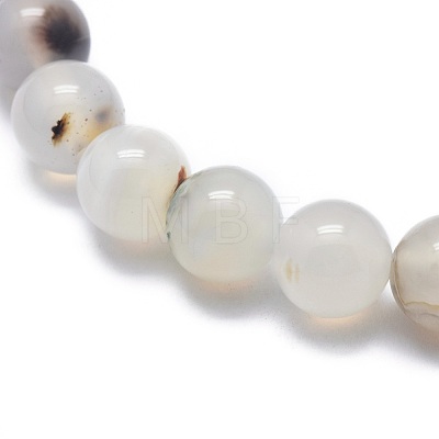 Natural Agate Bead Stretch Bracelets X-BJEW-K212-B-004-1