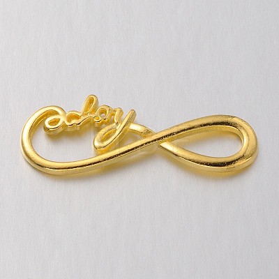 Tibetan Style Alloy Infinity with Hope Links connectors LS-TIBE-S230-G-LF-1