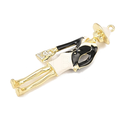 Alloy Rhinestone Big Pendants PALLOY-P315-12G-1