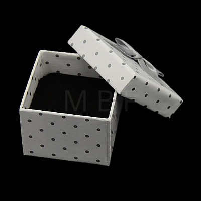 Polka Dot Cardboard Ring Boxes CON-D002-1