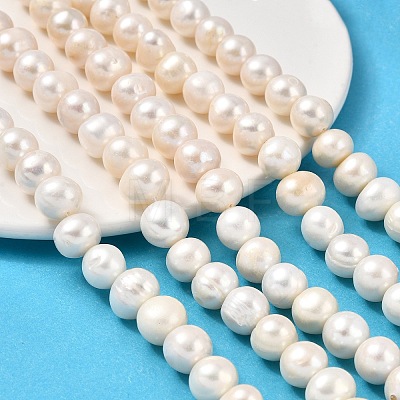 Natural Cultured Freshwater Pearl Beads Strands PEAR-I007-07U-01B-1