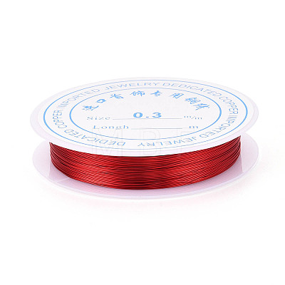 Round Copper Jewelry Wire CWIR-S002-0.3mm-M-1