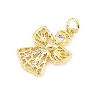 Brass Micro Pave Cubic Zirconia Pendants KK-F938-38G-04-1