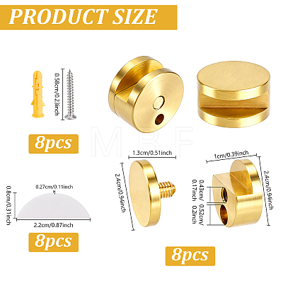 8 Sets Brass Mirror Holder Clips TOOL-DL0001-08-1