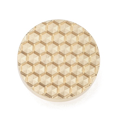 Texture Theme Roung Brass Stamp Head AJEW-M036-06A-G-1