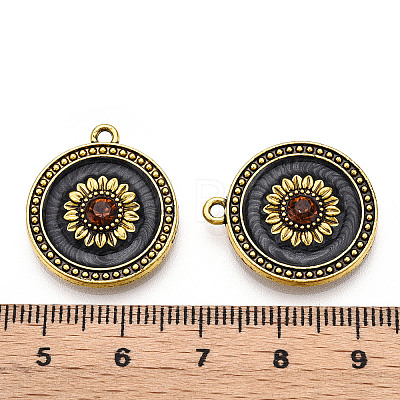 Alloy Enamel Pendants FIND-R148-01G-1