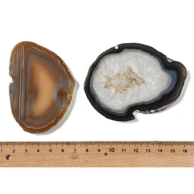 Natural Druzy Agate Slice Cabochons G-F826-E03-1