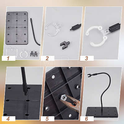 Plastic Assembled Action Figure Display Holders ODIS-WH0043-79-1