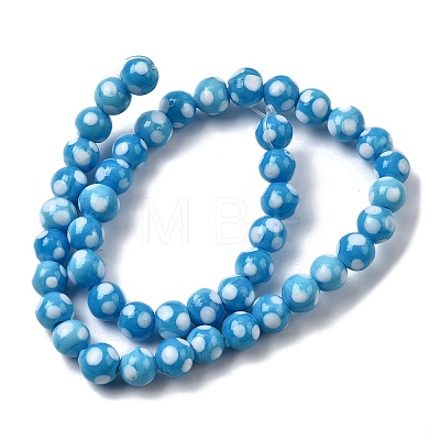Handmade Lampwork Beads LAMP-D002-8mm-01G-1