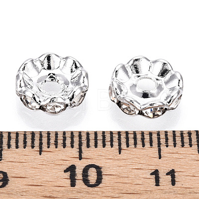 Brass Rhinestone Spacer Beads X-RB-A006-10MM-S-1