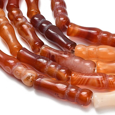 Natural Banded Agate Beads Strands G-Z144-A01-02A-1