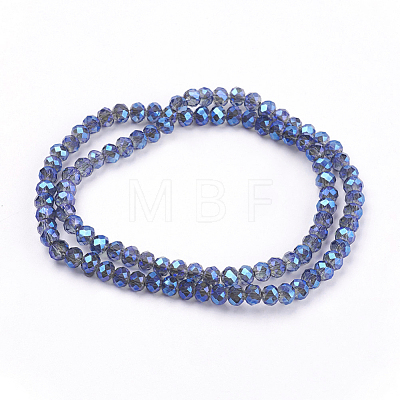 Electroplate Glass Beads Strands EGLA-D020-6x4mm-M2-1
